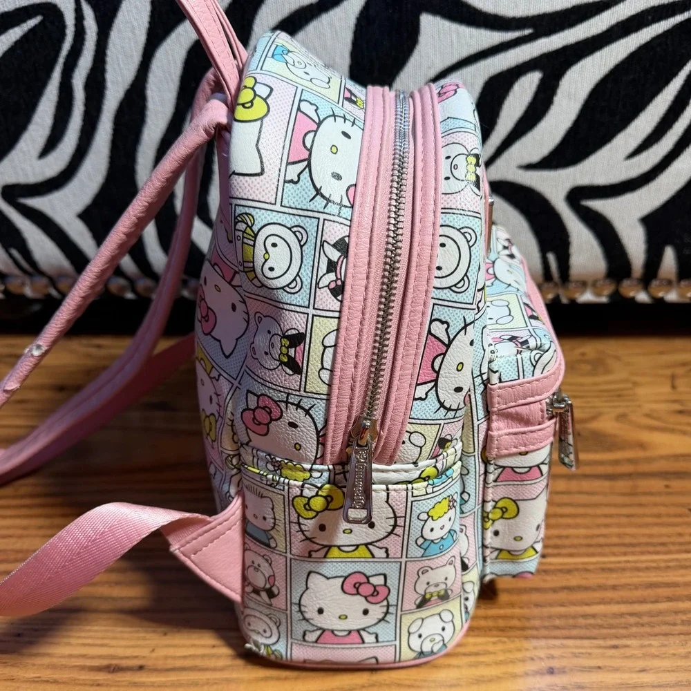 Loungefly Hello Kitty Comic Grid Mini Backpack Pink Pastel Sanrio Bag
